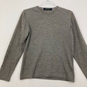 Vintage Successo Made In Italy Medium Gray Crew Neck Wool Pull-over Sweater